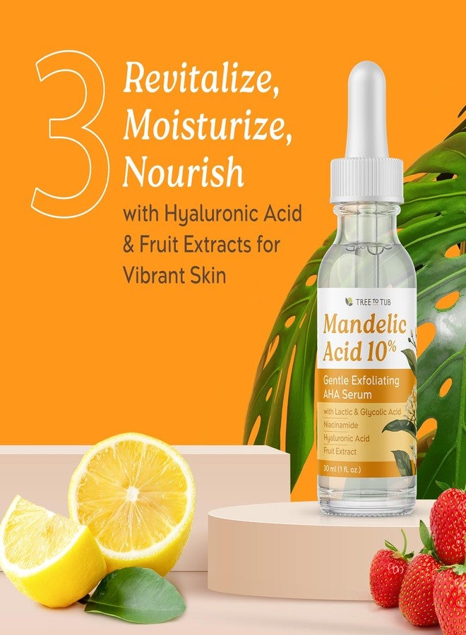 Tree To Tub Mandelic Acid Serum - 10% Gentle Exfoliating AHA Serum w/Lactic & Glycolic Acid for Smoother Skin - Hyaluronic Acid to Hydrate - Vegan Skincare for Men & Women - Image 5