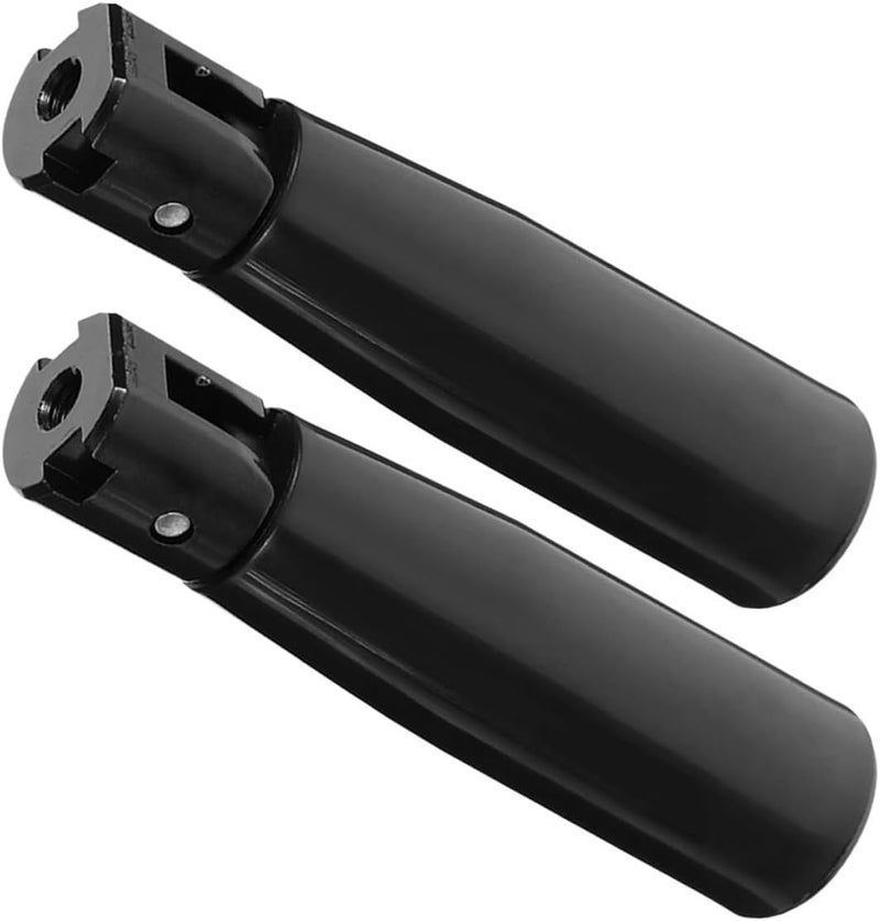 WOONEKY 2pcs Black Foldable Revolving Machine Handwheel Crank Handle Grip 16x50mm M4 Threaded Stem for Lathe, Industrial Equipment, and Furniture Repair - Image 1
