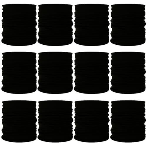 Tergy Neck Gaiters Scarf Head Wrap Headwear Balaclava Face Mask Sun Bandanas for Women Men Running,Cycling,Fishing (12 Black) - Image 1