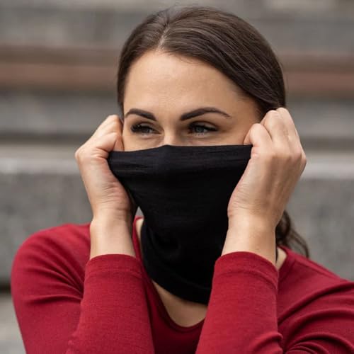Tergy Neck Gaiters Scarf Head Wrap Headwear Balaclava Face Mask Sun Bandanas for Women Men Running,Cycling,Fishing (12 Black) - Image 3