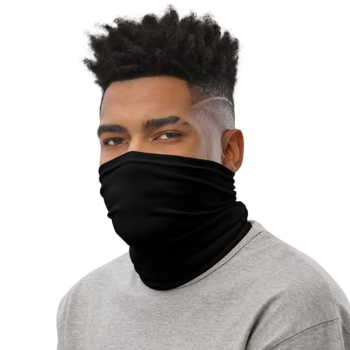 Tergy Neck Gaiters Scarf Head Wrap Headwear Balaclava Face Mask Sun Bandanas for Women Men Running,Cycling,Fishing (12 Black) - Image 5