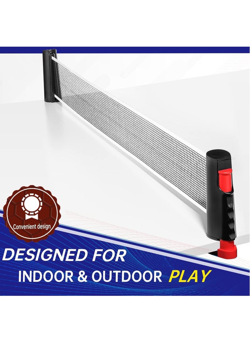 SOLARAE Ping Pong Net, Protable Retractable Table Tennis Net for Dining Table, Family Competition and Garden Games, Suitable for Tables Less Than 6 feet Long and Less Than 1.8 inches Thick - Image 4