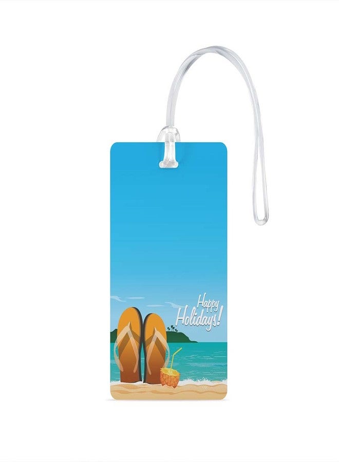 100yellow® Happy Holiday Luggage Tags, Bag Tag Travel Id Labels Tag for Baggage Suitcases Bags with Silicon- Ideal for Travel - Image 2