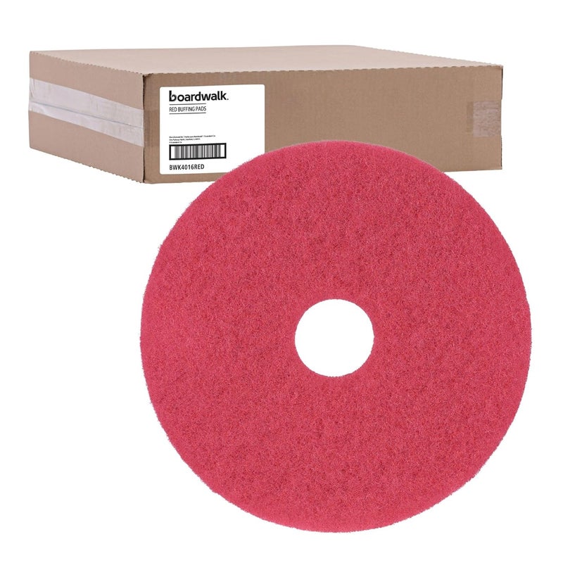 Boardwalk Buffing Floor Pads 16 Diameter Red 5Carton - Image 5