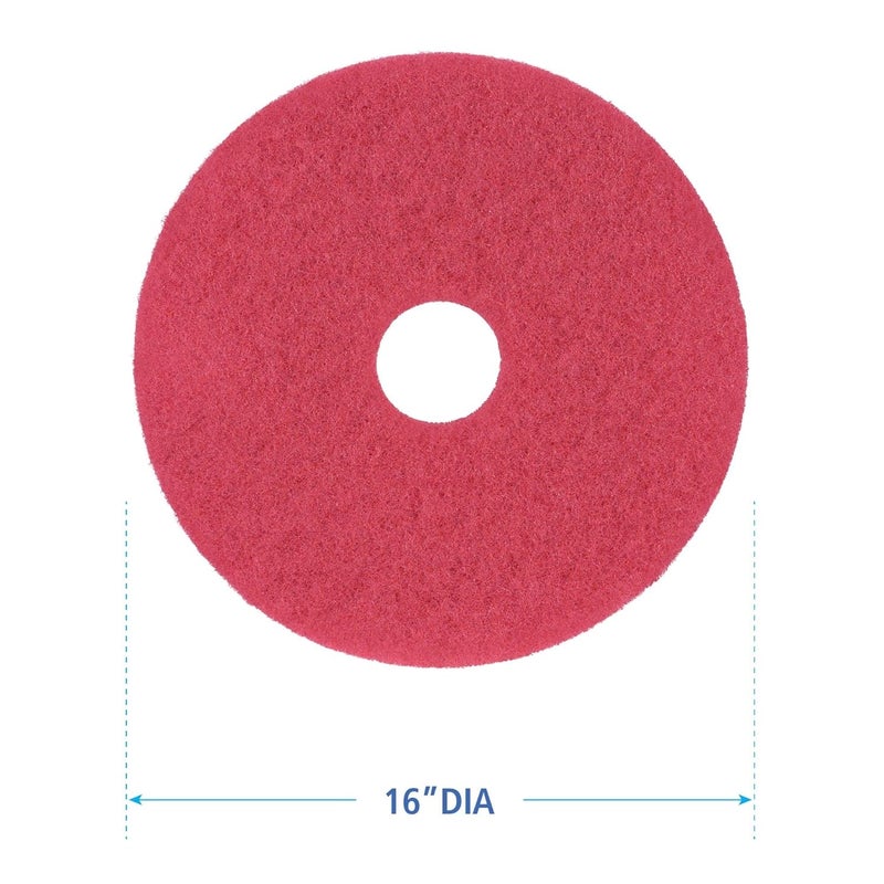 Boardwalk Buffing Floor Pads 16 Diameter Red 5Carton - Image 2