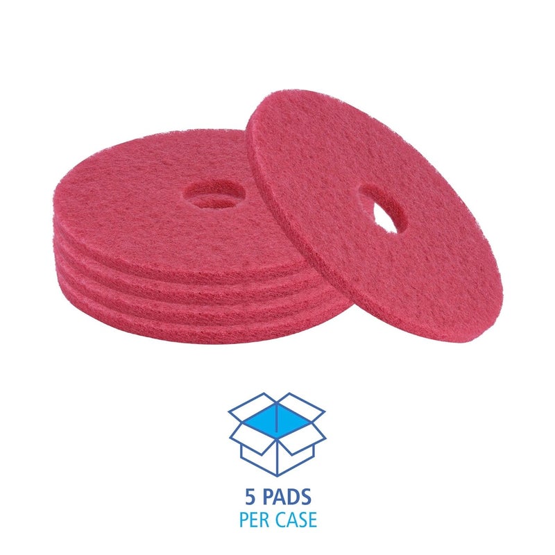Boardwalk Buffing Floor Pads 16 Diameter Red 5Carton - Image 3