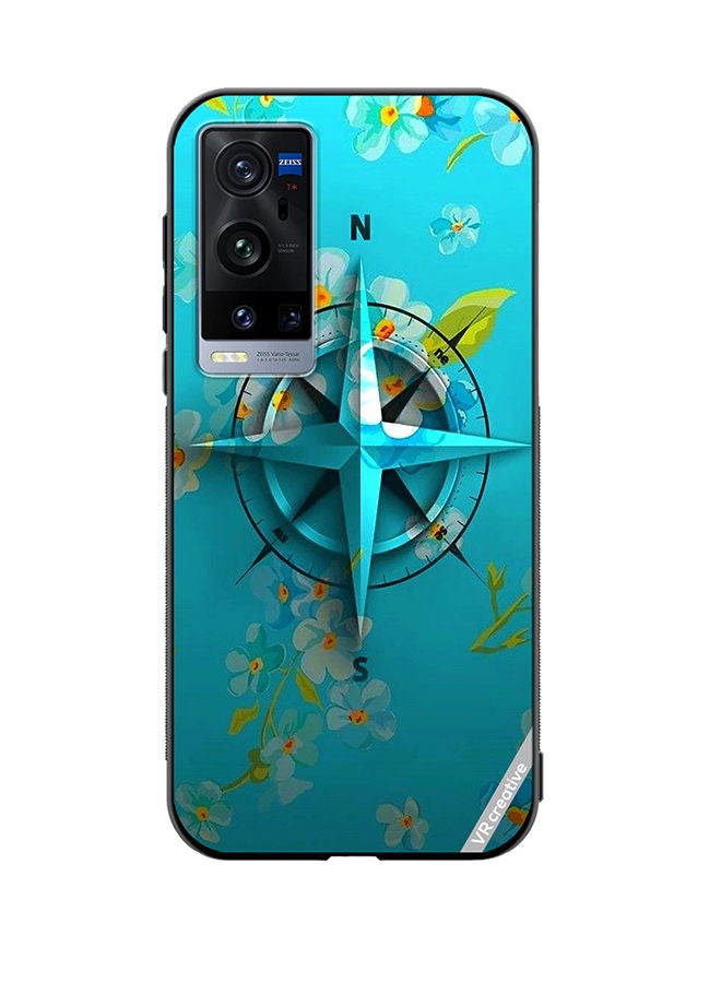 VR CREATIVE Protective Case Cover For Vivo X60 Pro Plus Compass Design Multicolour - Image 1