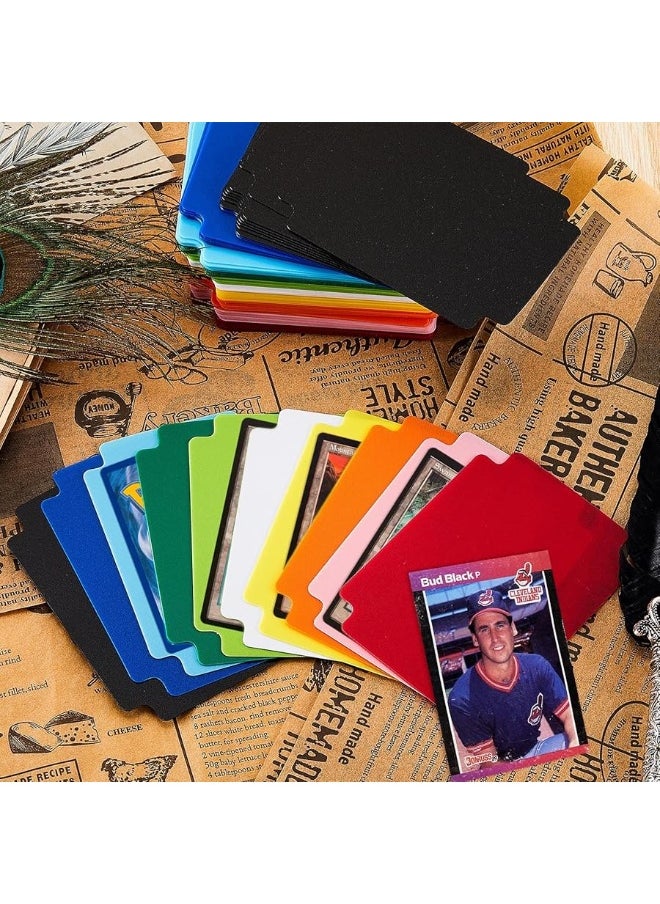 Suilung Trading Card Dividers Multicolor Card Page Dividers Frosted Plastic Separator with Tabs for Games Sports 27 x 38 Inches50 Pieces  - Image 3