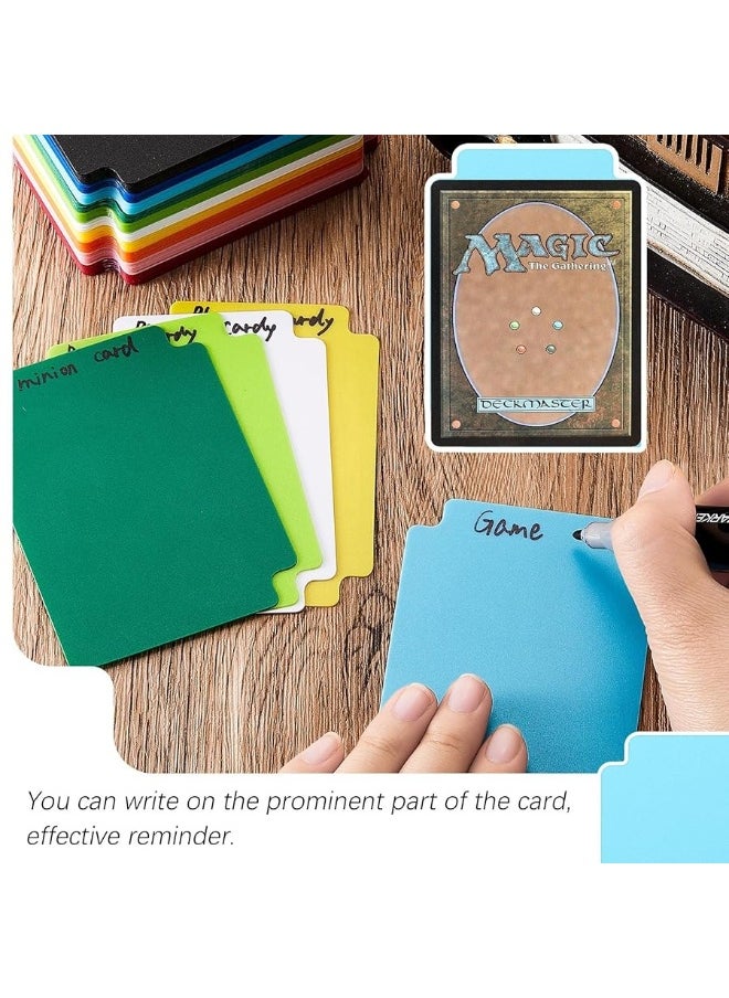 Suilung Trading Card Dividers Multicolor Card Page Dividers Frosted Plastic Separator with Tabs for Games Sports 27 x 38 Inches50 Pieces  - Image 2