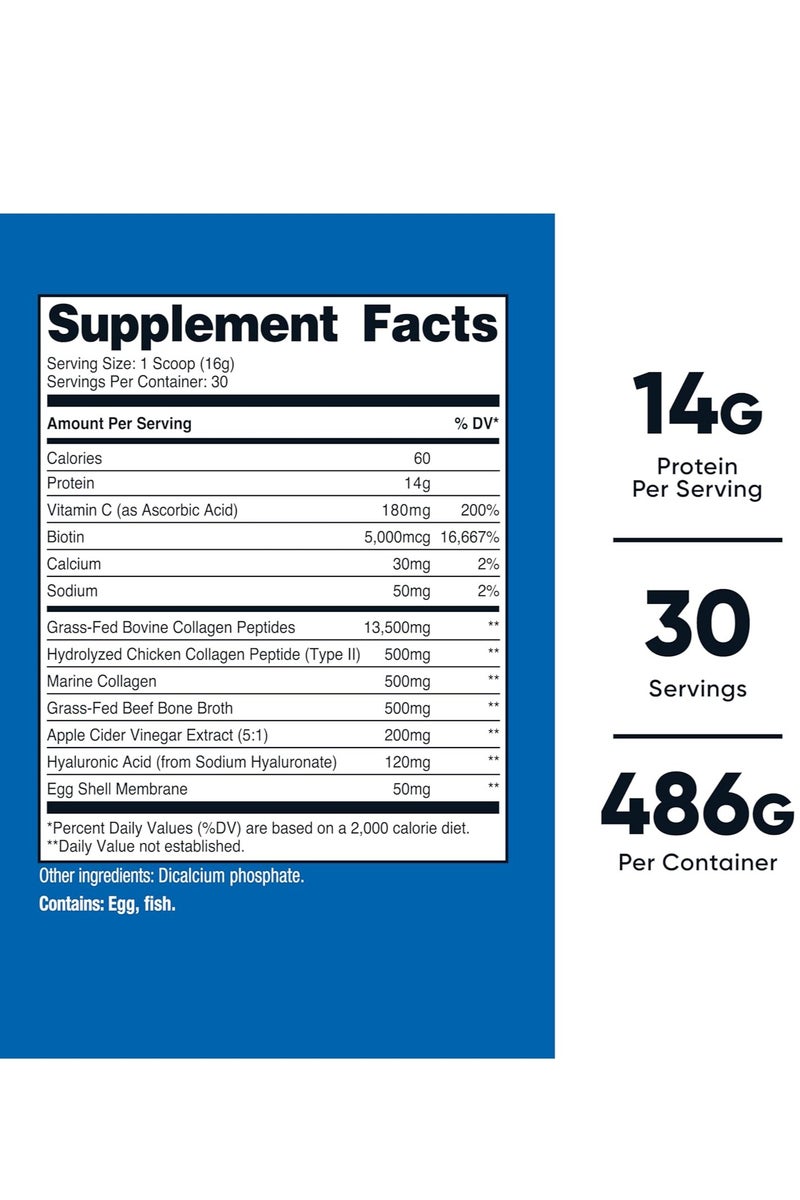 Nutricost Multi Collagen Protein + Beauty Powder 30 serving - Image 2