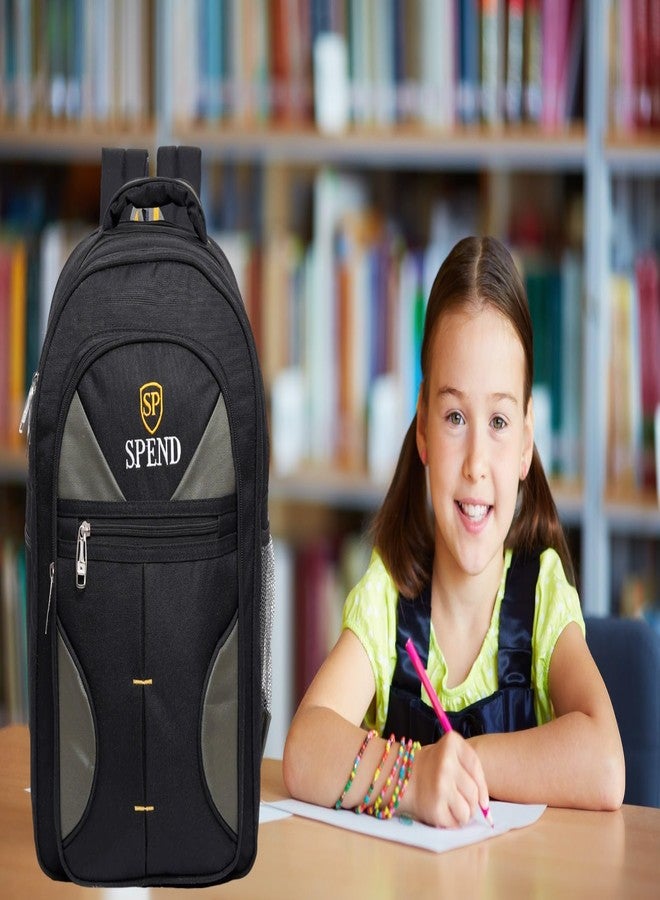 SPEND Casual Backpack 56L | Large Capacity Travel & School Bag with 3 Main Compartments, Bottle Pocket, Front Pocket & Adjustable Padded Shoulder Straps - Durable Backpack for Men & Women - Image 5