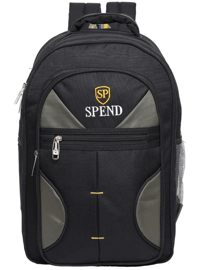 SPEND Casual Backpack 56L | Large Capacity Travel & School Bag with 3 Main Compartments, Bottle Pocket, Front Pocket & Adjustable Padded Shoulder Straps - Durable Backpack for Men & Women - Image 2