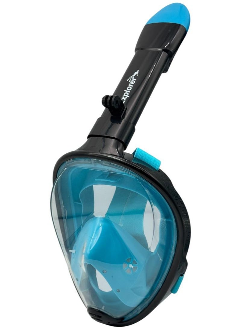 QSHOP 180 Degree Panoramic View Full Face Snorkel Mask Anti-fog and Anti-leak, Suitable for Adults and Kids to Enjoy a Safe and Clear Snorkeling Experience in the Sea or Pool  - Image 1