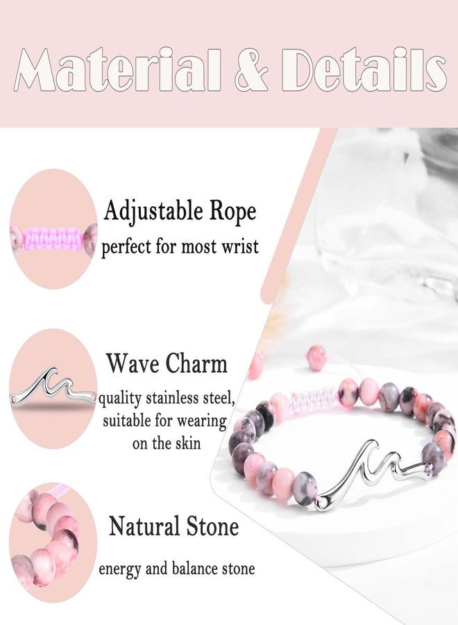FIEEFX 17th Birthday Gifts for Girls, Sweet 17 Year Old Girls Birthday Gift Ideas, Wave Birthday Bracelet Gifts for 17 Year Old Girl, Happy 17th Birthday Card for Teen Teenage Girls, Pink - Image 3