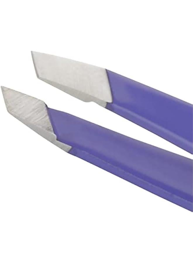 Mini Slant Travel Tweezers For Eyebrows, Travel Tweezers for Eyebrows, Facial Hair, Ingrown Hair (Blooming Lilac) - Image 2