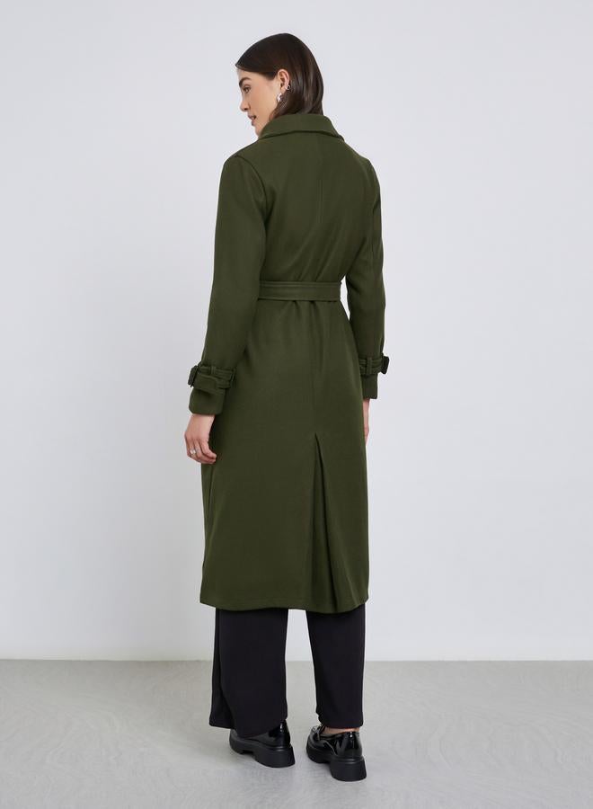 ستايلي معطف بقصة عادية مع حزام - Image 4