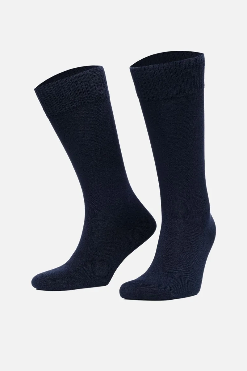 Mısırlı Egyptian Men's Bamboo Single Navy Blue Long Socks - M 62500 L