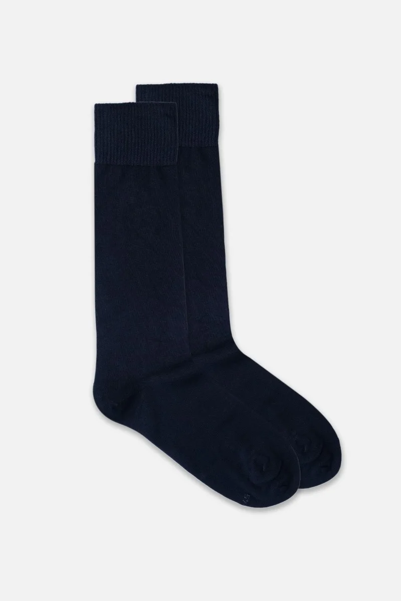 Mısırlı Egyptian Men's Bamboo Single Navy Blue Long Socks - M 62500 L