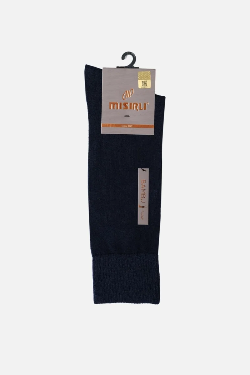 Mısırlı Egyptian Men's Bamboo Single Navy Blue Long Socks - M 62500 L