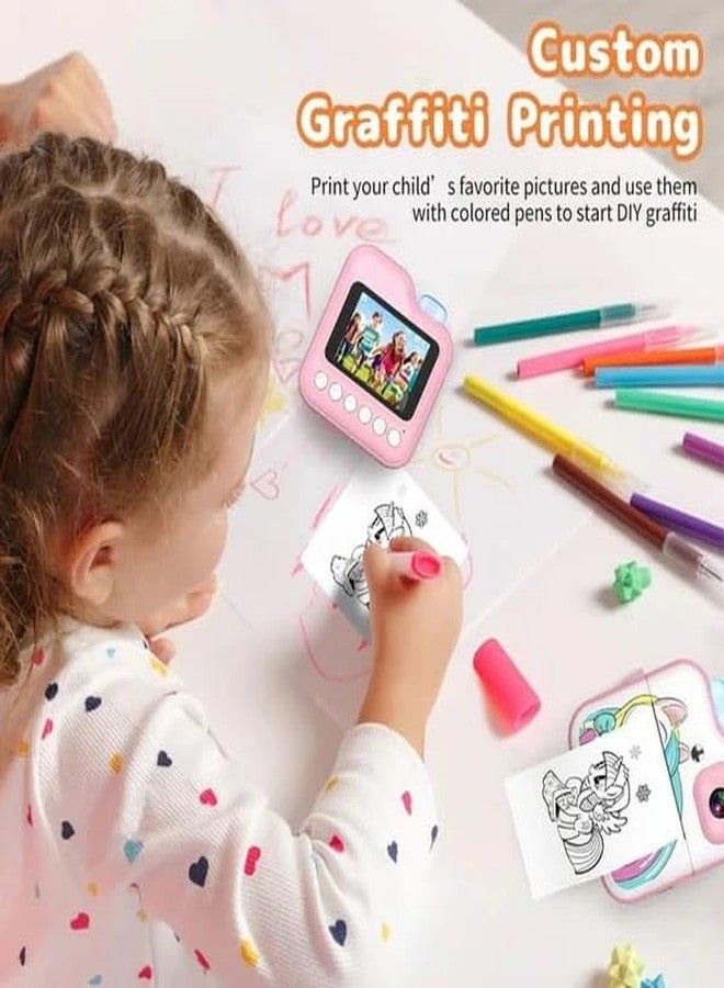 HOMENITY® - Unicorn Mini Portable Children's Digital Instant Print Capture and Print Camera with Videorecord/Mini-Games, Portable Travel Camera Toy for 6+ Years Old with Print Paper & 32G Card - Image 5