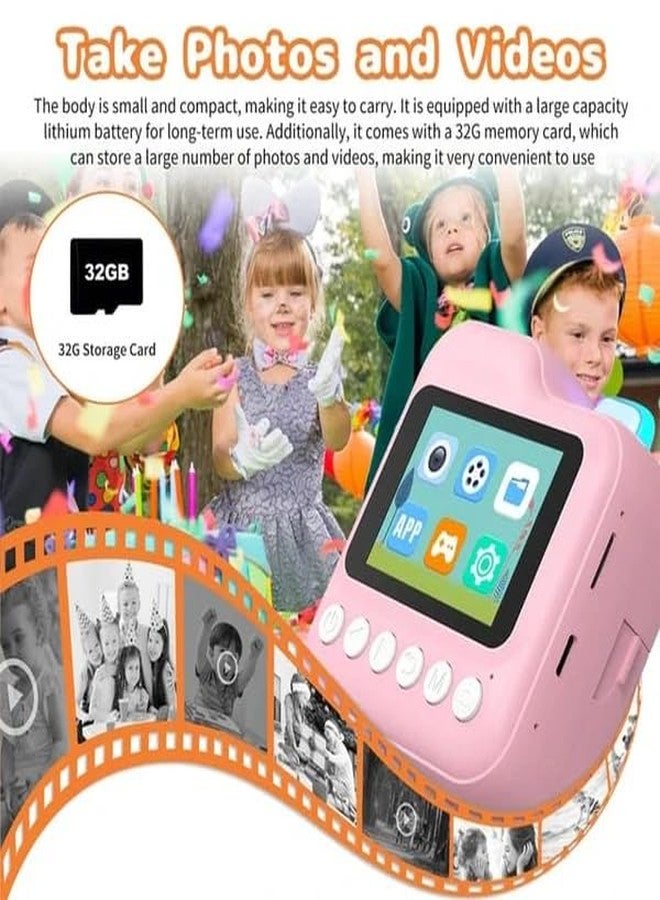 HOMENITY® - Unicorn Mini Portable Children's Digital Instant Print Capture and Print Camera with Videorecord/Mini-Games, Portable Travel Camera Toy for 6+ Years Old with Print Paper & 32G Card - Image 3
