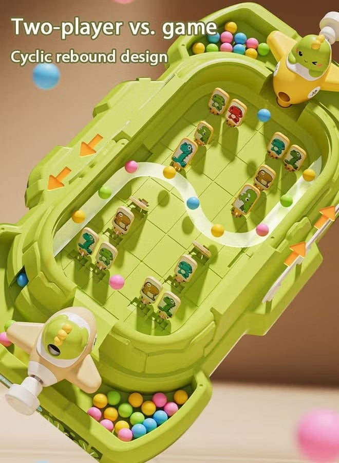 Desktop Pinball Toy, Competitive Pk Shooting Puzzle Game With 40 Pinball, Two-Player Pinball Machine Board Kids Games, Parent-Child Interaction Concentration Training Educational Toy, Kids Pinball Toy Game For Aged 3+ Boys& Girls, Green - Image 3