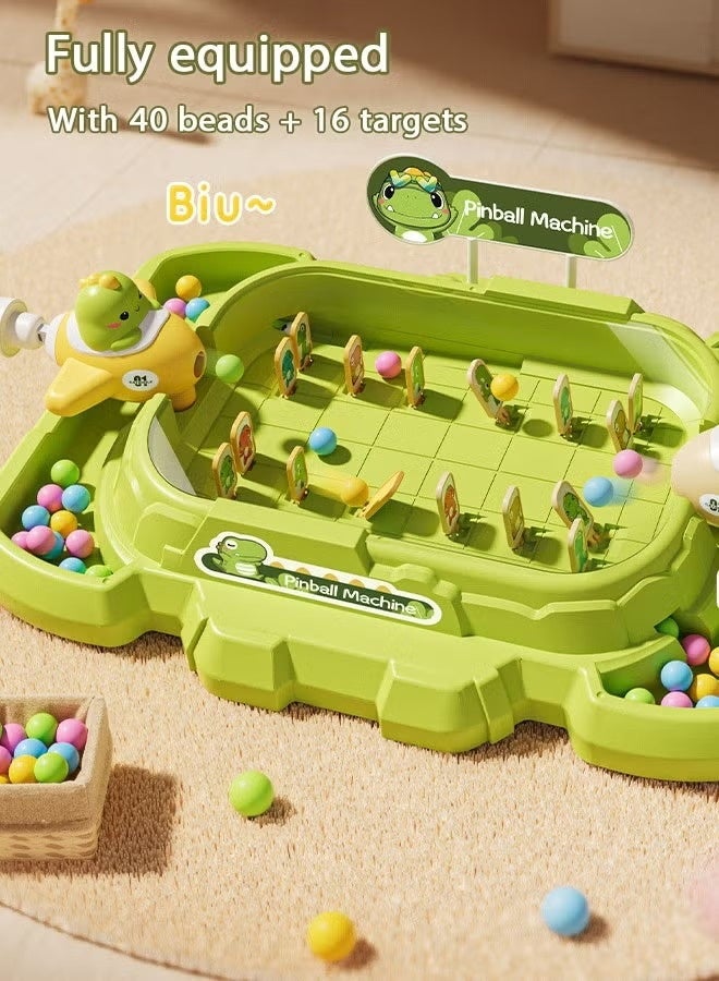 Desktop Pinball Toy, Competitive Pk Shooting Puzzle Game With 40 Pinball, Two-Player Pinball Machine Board Kids Games, Parent-Child Interaction Concentration Training Educational Toy, Kids Pinball Toy Game For Aged 3+ Boys& Girls, Green - Image 4