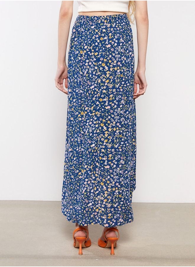 LC WAIKIKI - Elastic Waist Floral A-Line Poplin Women's Skirt - Image 1