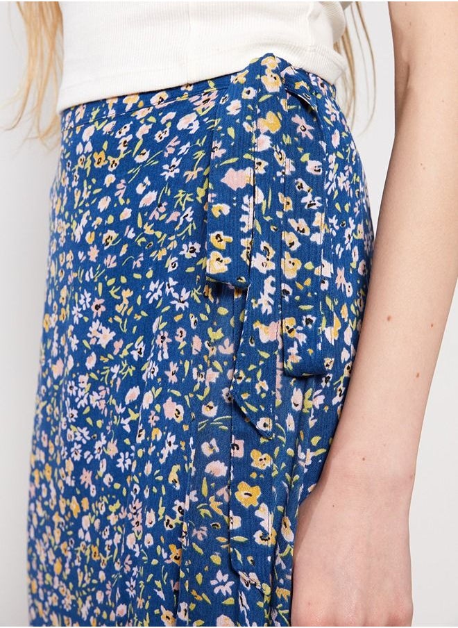 LC WAIKIKI - Elastic Waist Floral A-Line Poplin Women's Skirt - Image 1