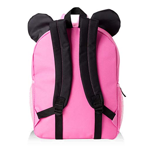 Disney Big Face Minnie Mouse Backpack for Kids Toddlers ~ Premium 14" Minnie School Bag with 3D Ears and Puffy Bow (Minnie Mouse School Supplies Bundle) - Image 3
