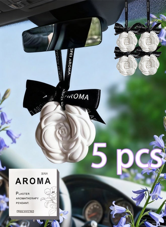 5 PCS Car Air Freshener, Blue Wind Chime Freshener, Long Lasting Scented Ceramic Stone for Car - Image 1