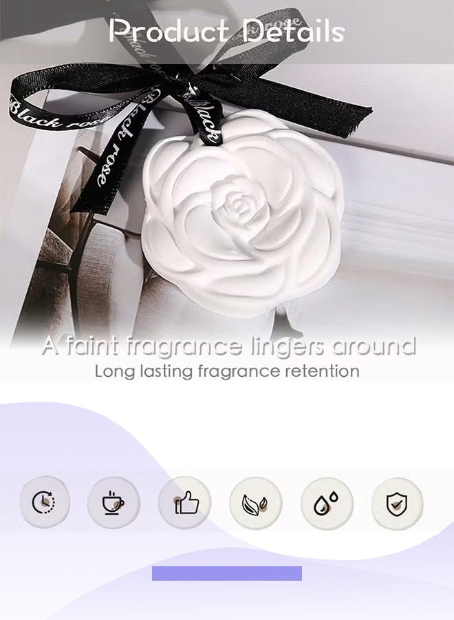 5 PCS Car Air Freshener, Blue Wind Chime Freshener, Long Lasting Scented Ceramic Stone for Car - Image 2