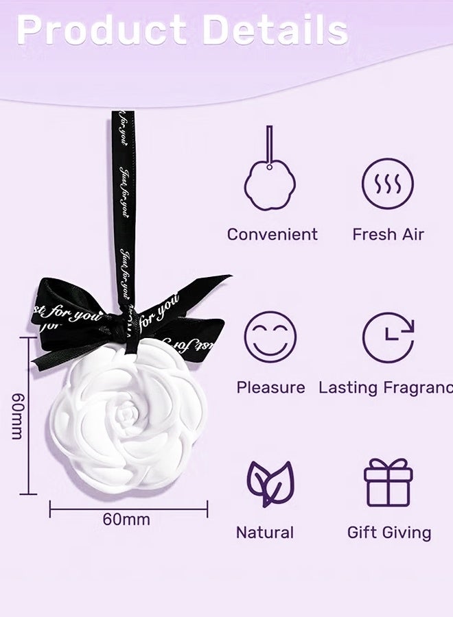 5 PCS Car Air Freshener, Blue Wind Chime Freshener, Long Lasting Scented Ceramic Stone for Car - Image 4