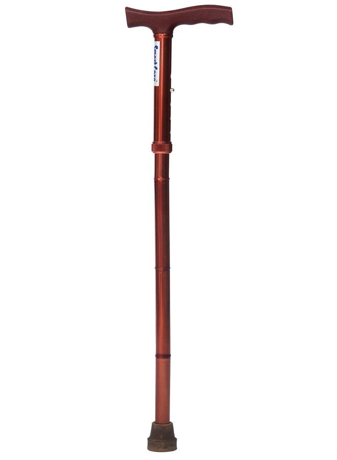 SMARTCARE Smart Care® Folding Cane - Foldable Walking Cane for Men, Women - Fold-up, Collapsible, Lightweight, Adjustable, Portable Hand Walking Stick - Balancing Mobility Aid - Sleek, Comfortable T Handle (Chocolate) (SC927L) - Image 1
