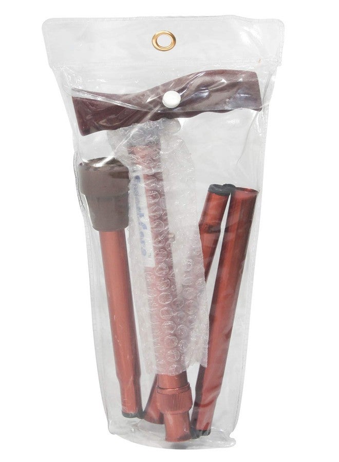 SMARTCARE Smart Care® Folding Cane - Foldable Walking Cane for Men, Women - Fold-up, Collapsible, Lightweight, Adjustable, Portable Hand Walking Stick - Balancing Mobility Aid - Sleek, Comfortable T Handle (Chocolate) (SC927L) - Image 4