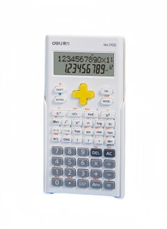 Deli Scientific calculator double line display function calculator 10+2 students middle and university school with large screen white  - Image 2