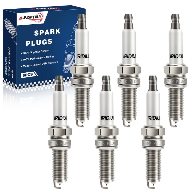 A-NAFTULY Iridium Spark Plugs 6 Pack XP5701 Fits for 2011-2021 3.6 Dodge Challenger Charger Durango Grand Caravan Journey & Jeep Grand Cherokee Wrangler & Chrysler 200 300 Town and Country & Ram 1500 V6 3.6L - Image 1