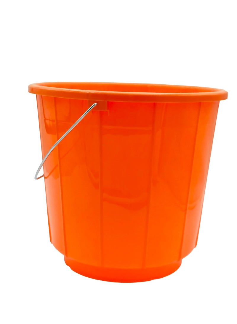 Ideal Pack Plastic Bucket with Lid – 20L Capacity | Heavy-Duty, Durable Storage Container for Home, Cleaning, Gardening, and Industrial Use (Orange) - Image 1