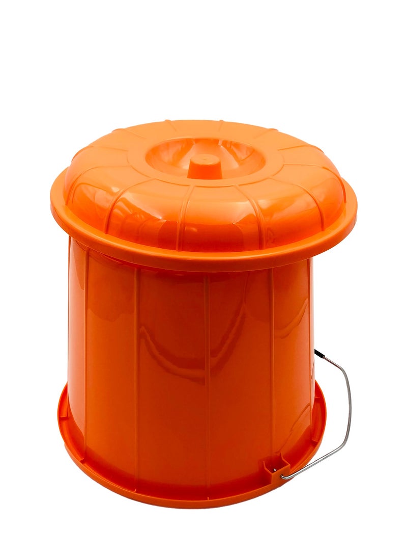 Ideal Pack Plastic Bucket with Lid – 20L Capacity | Heavy-Duty, Durable Storage Container for Home, Cleaning, Gardening, and Industrial Use (Orange) - Image 3