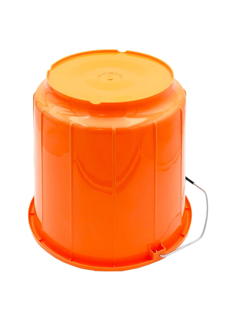 Ideal Pack Plastic Bucket with Lid – 20L Capacity | Heavy-Duty, Durable Storage Container for Home, Cleaning, Gardening, and Industrial Use (Orange) - Image 2