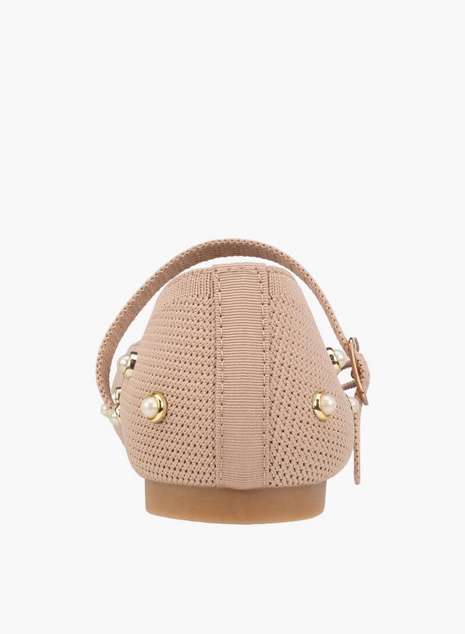 Flora Bella By Shoexpress Women Pearl Embellished Ballerina Shoes - Image 5