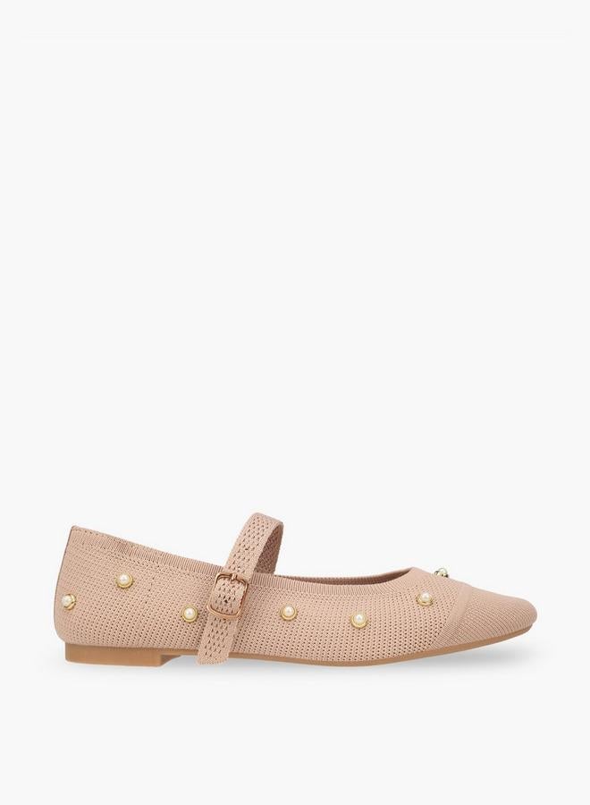 Flora Bella By Shoexpress Women Pearl Embellished Ballerina Shoes - Image 1