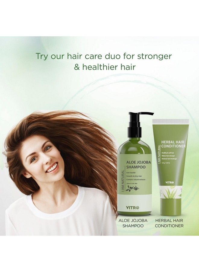VITRO Aloe Jojoba Shampoo 250 Ml+Hair Conditioner 125 Ml;Smoothhealthy;Antihairfall;Paraben Free - Image 5