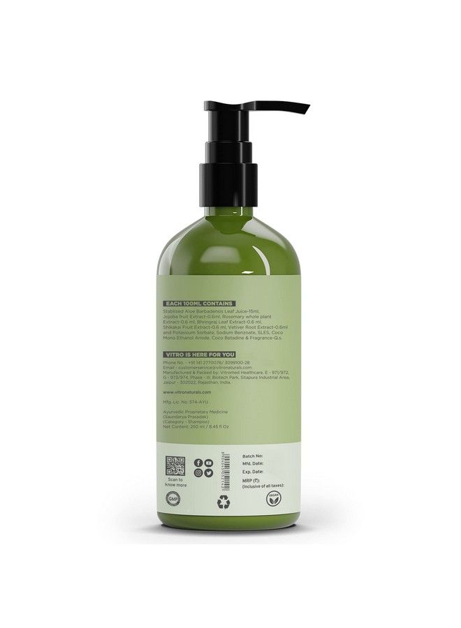 VITRO Aloe Jojoba Shampoo 250 Ml+Hair Conditioner 125 Ml;Smoothhealthy;Antihairfall;Paraben Free - Image 3