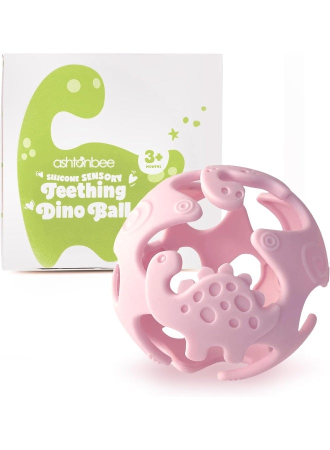 Ashtonbee Silicone Sensory Teething Dino Ball - Image 1