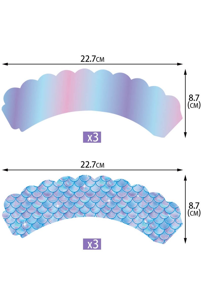 هالامودو مجموعة ديكورات حفلة عيد ميلاد حورة البحر - 29PCS مجموعة إمدادات حفلة حورة البحر ، مثالية لحفلات الاستحمام للأطفال وحفلات عيد ميلاد البنات - Image 3