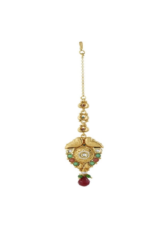 Vama Fashions Borla Mang teeka tika Mangtika Maang Tikka for Wedding Traditional - Image 1