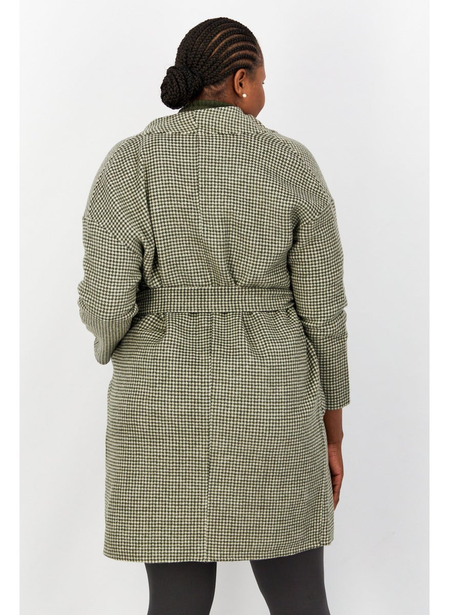 Women Houndstooth Trench Coat Jacket, Dark Green Combo - pzsku/ZE41E46D7A0F8D6DD2571Z/45/_/1726108993/b53c4fc5-46c9-4914-a923-39c5c98c7bb9