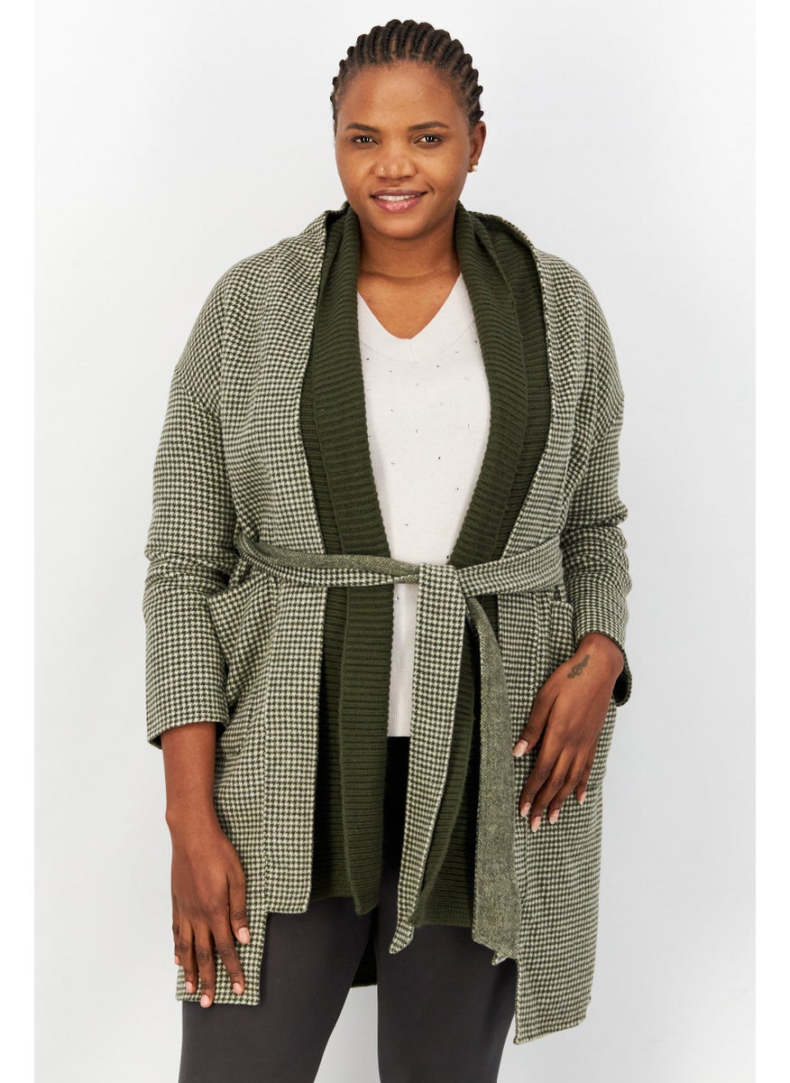 Women Houndstooth Trench Coat Jacket, Dark Green Combo - pzsku/ZE41E46D7A0F8D6DD2571Z/45/_/1726108999/2632ac81-b812-45da-8d97-65cd645fa191