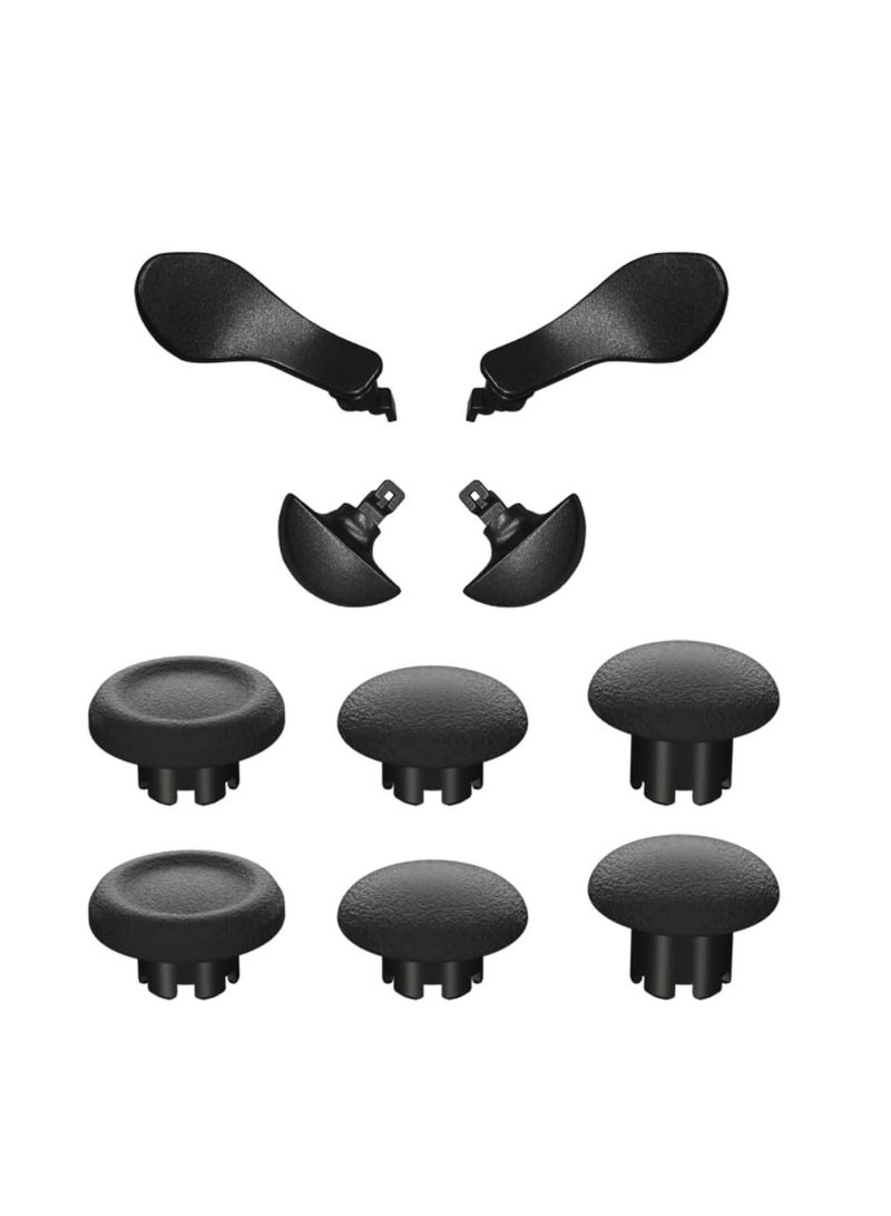 Replacement Joystick for PS5 Edge Controller, 6 Thumb Sticks and 4 Rear Paddles Metal Trigger ons, Accessories for PS5 Edge Controller, Black - Image 1